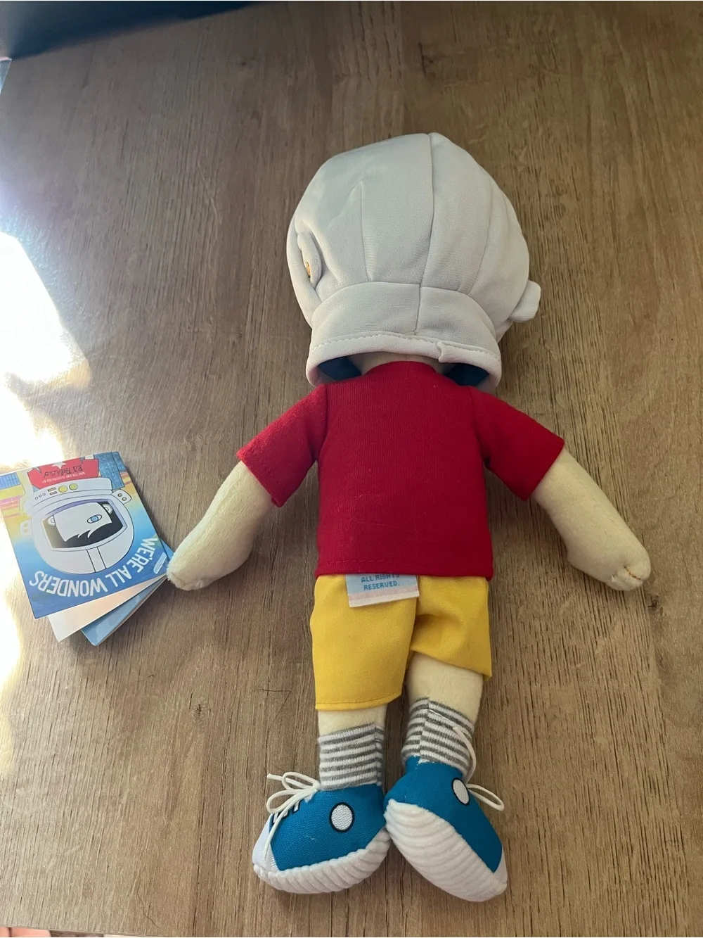 Plush Space Explorer Doll - Red Shirt, Yellow Shorts, Blue Shoes